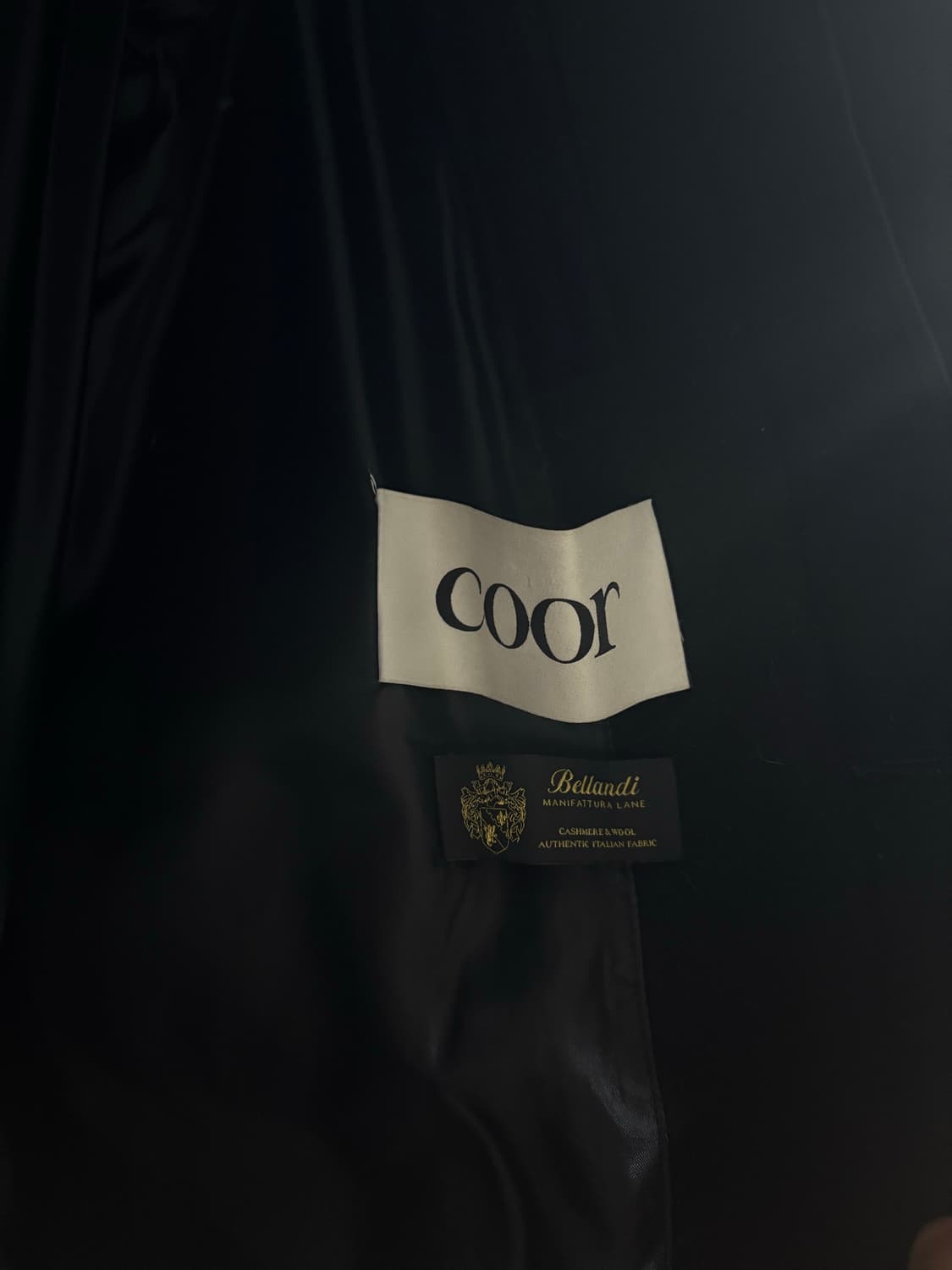 쿠어 벨란디 캐시미어 블렌드 발마칸 코트 블랙 상품이미지6