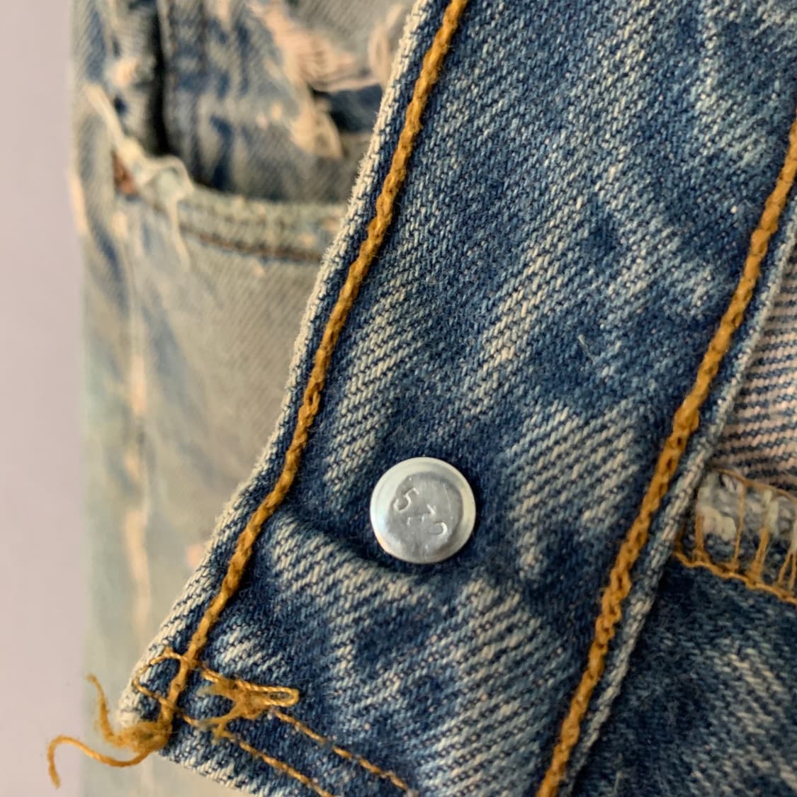 34인치 리바이스 501 90s USA 빈티지 데미지 데님 청바지 상품이미지8