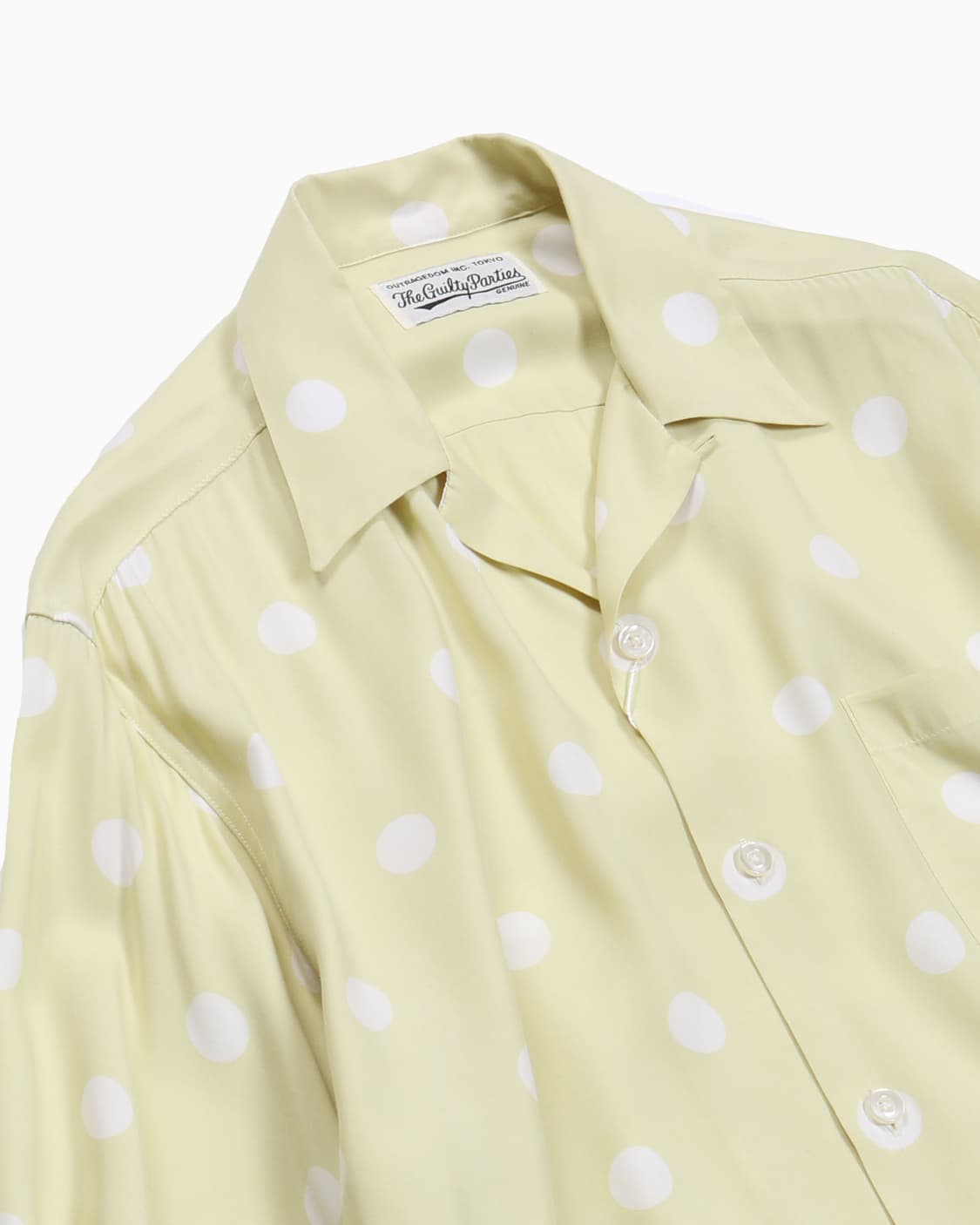 와코마리아 레이온 도트패턴 오픈카라셔 상품이미지3