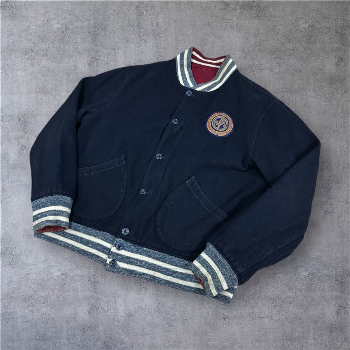 폴로 랄프로렌 리버서블 사틴/울 자켓 XL 상품이미지5