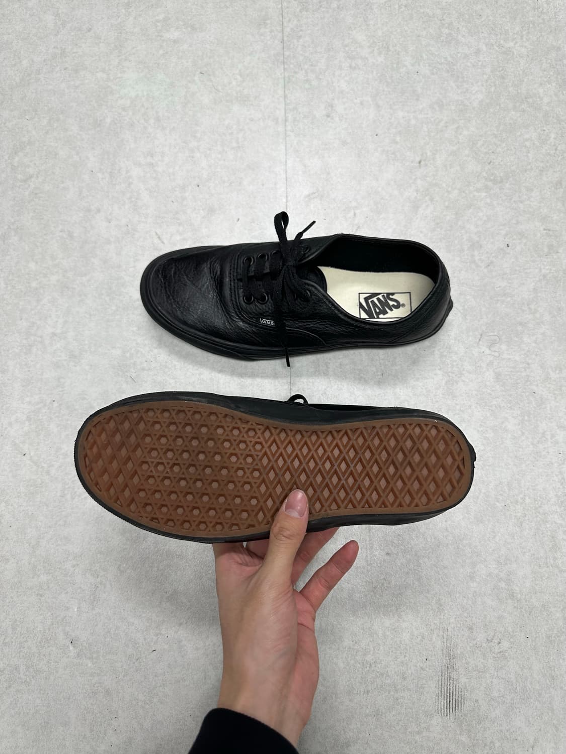 반스 어센틱 레더 블랙 상품이미지6