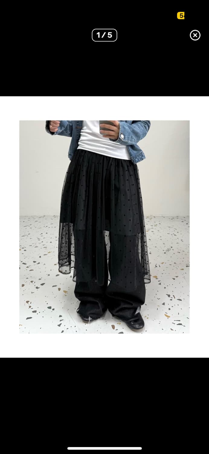 빈티지 도트 스커트 상품이미지1