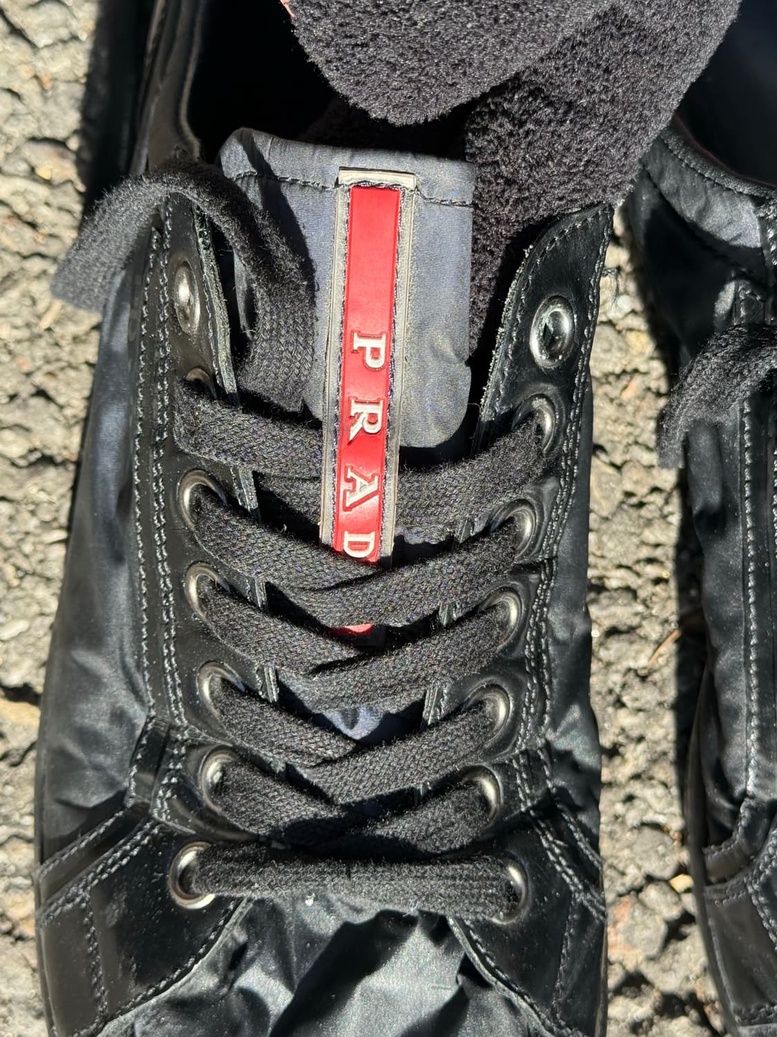 프라다 스포츠 레더 나일론 스니커즈  상품이미지4