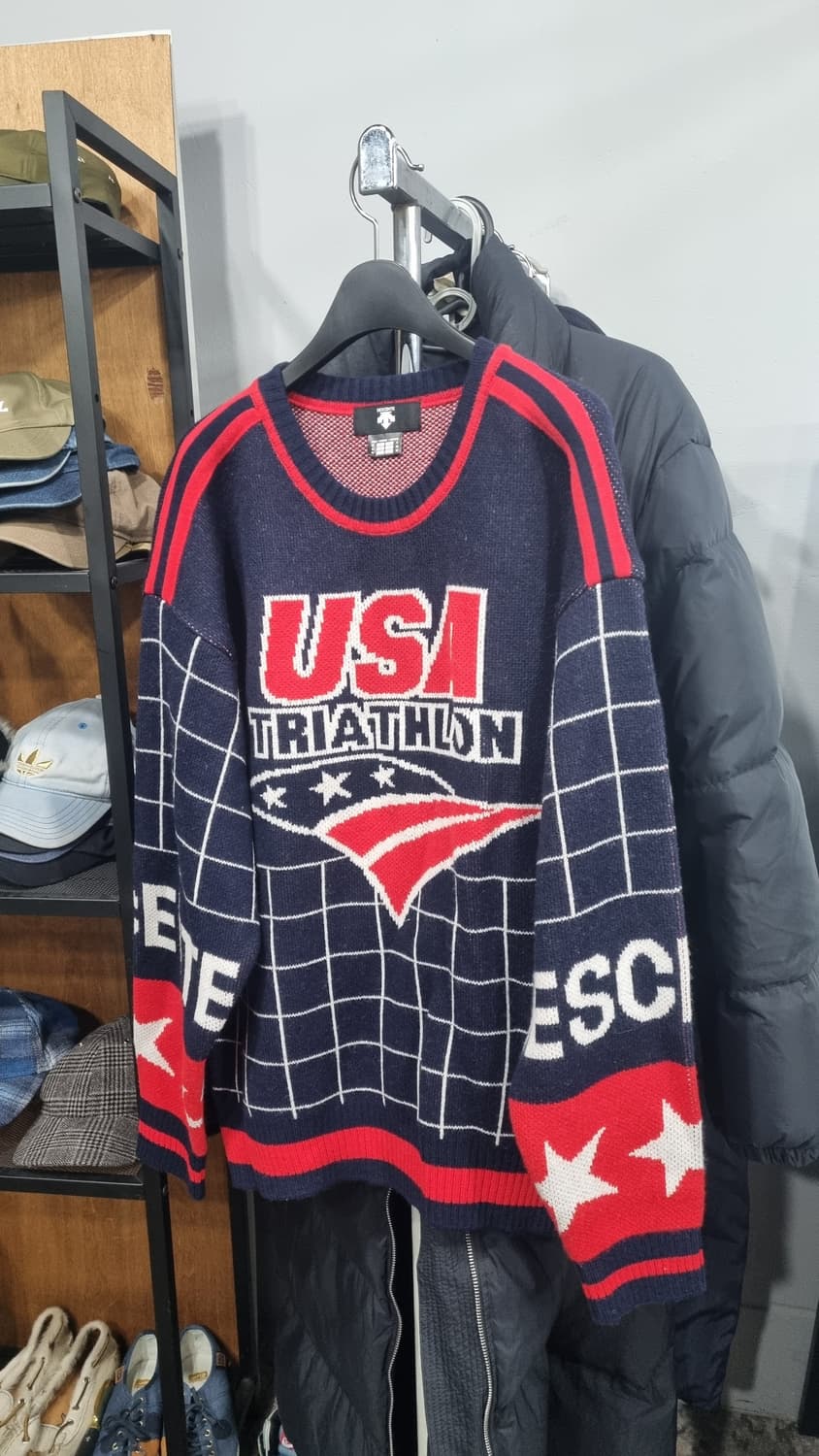 DESCENTE) 데상트 남성니트(울) 95~100(가슴단면55) 상태굿 상품이미지1