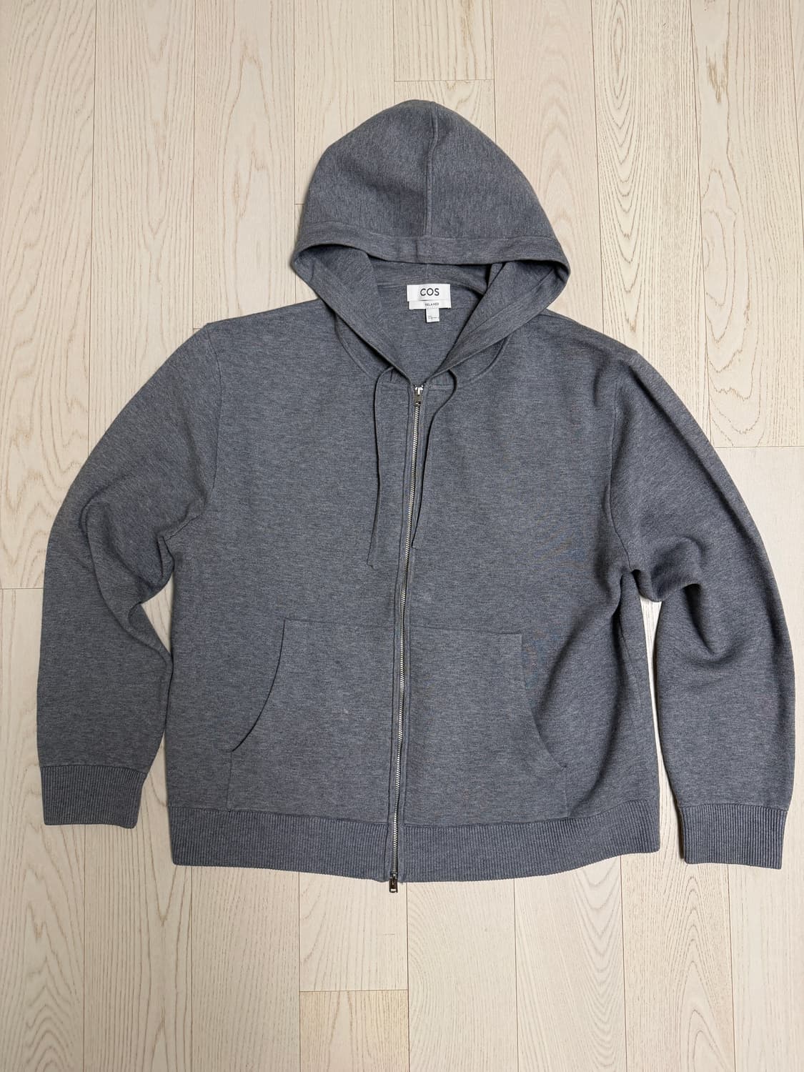 COS 릴렉스드핏 그레이 후드 집업 L 상품이미지1