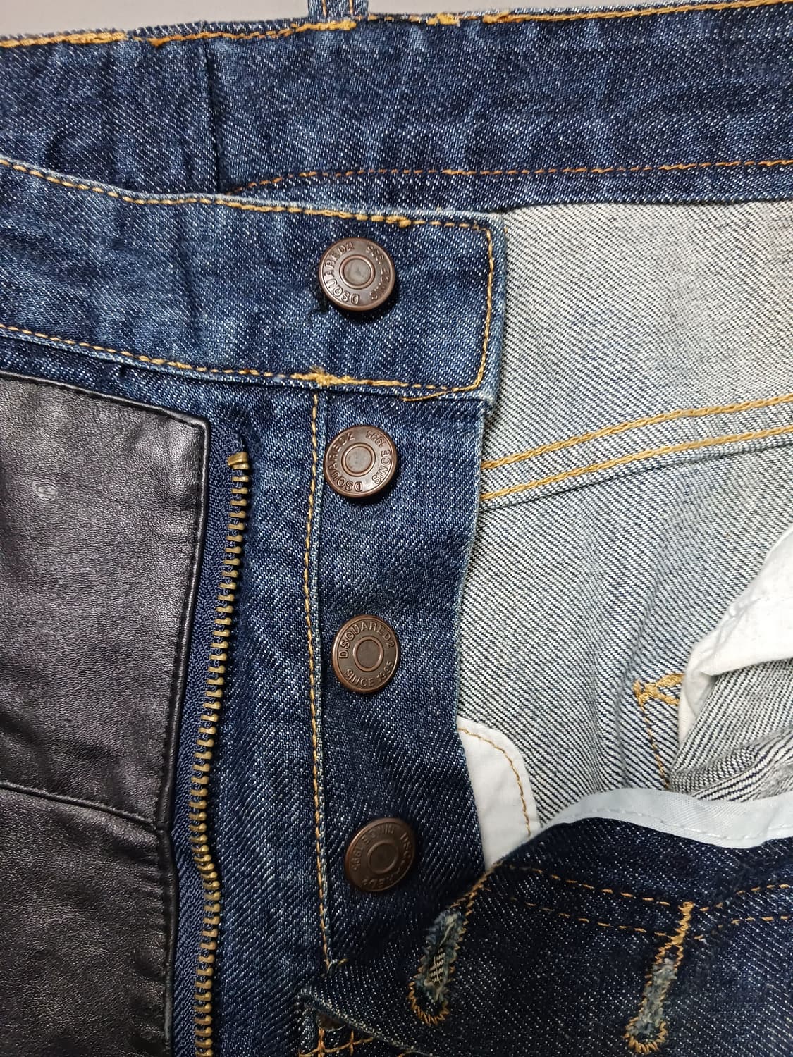 [33] 디스퀘어드2 루키 가죽패치 바이커진 청바지 상품이미지6