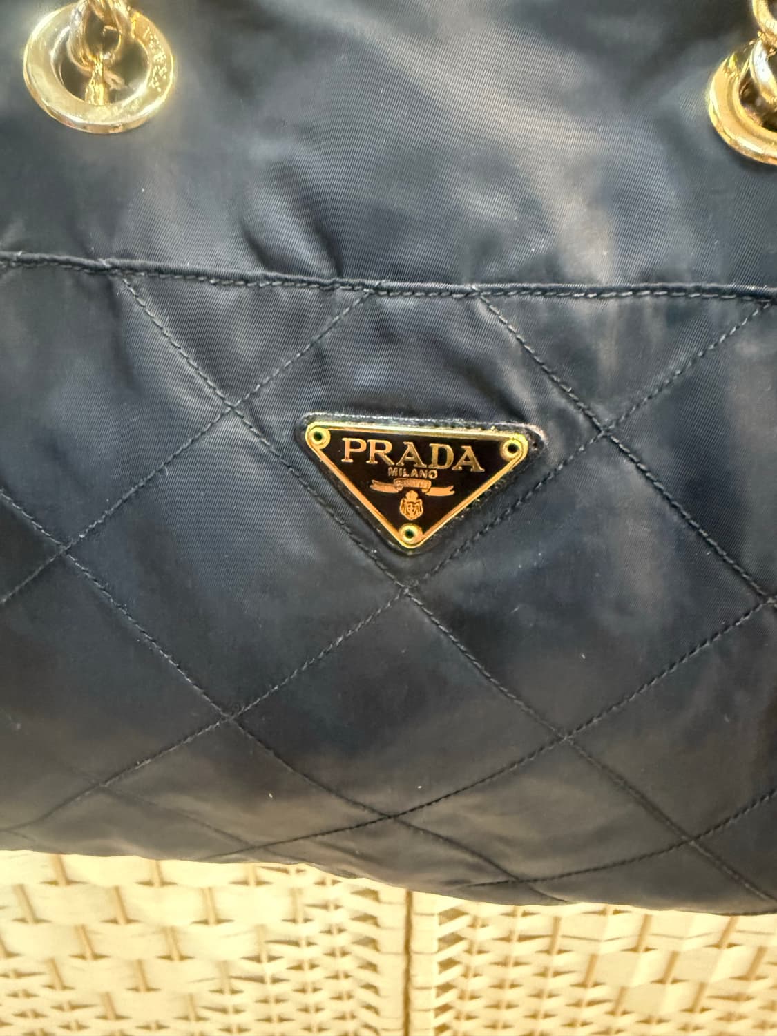 정품 프라다 나일론 퀄팅 체인 숄더백 팝니다 상품이미지2