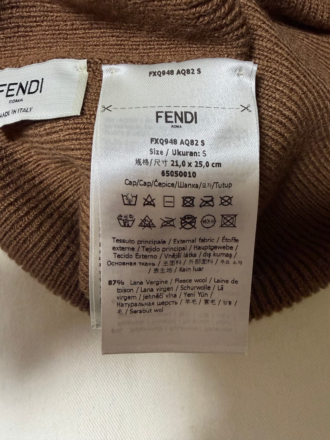 펜디 로고 비니 캐시미어 혼방 상품이미지5