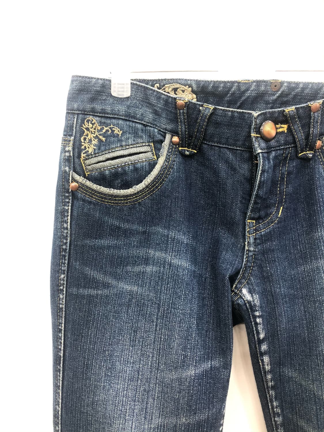 embroidery glitter lowrise denim pants 상품이미지4
