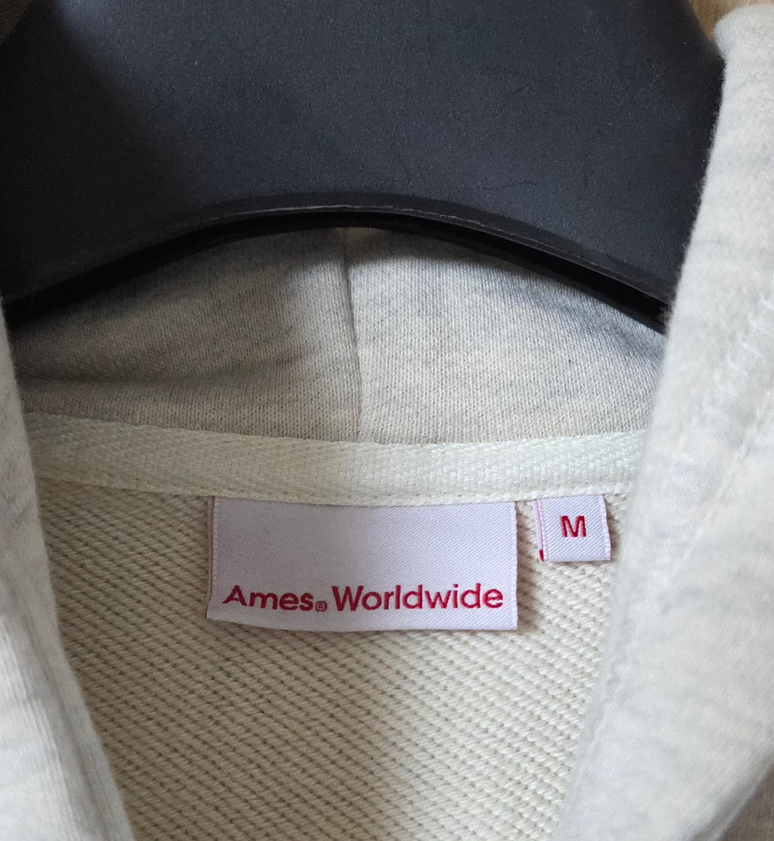 (착샷) 아메스 월드와이드 후드 집업 오트밀 상품이미지4