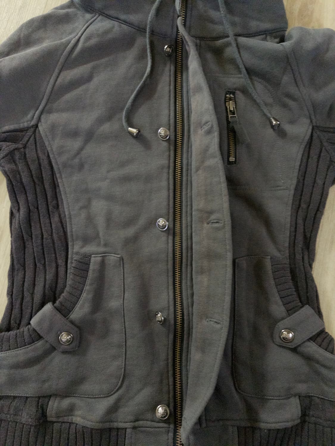 니트배색 나그랑 후드집업 상품이미지10