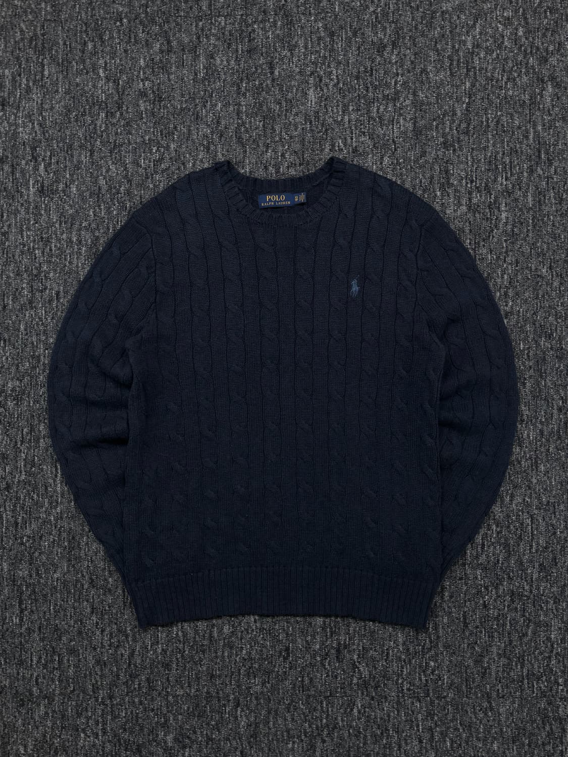 폴로 네이비 꽈배기 니트 상품이미지4