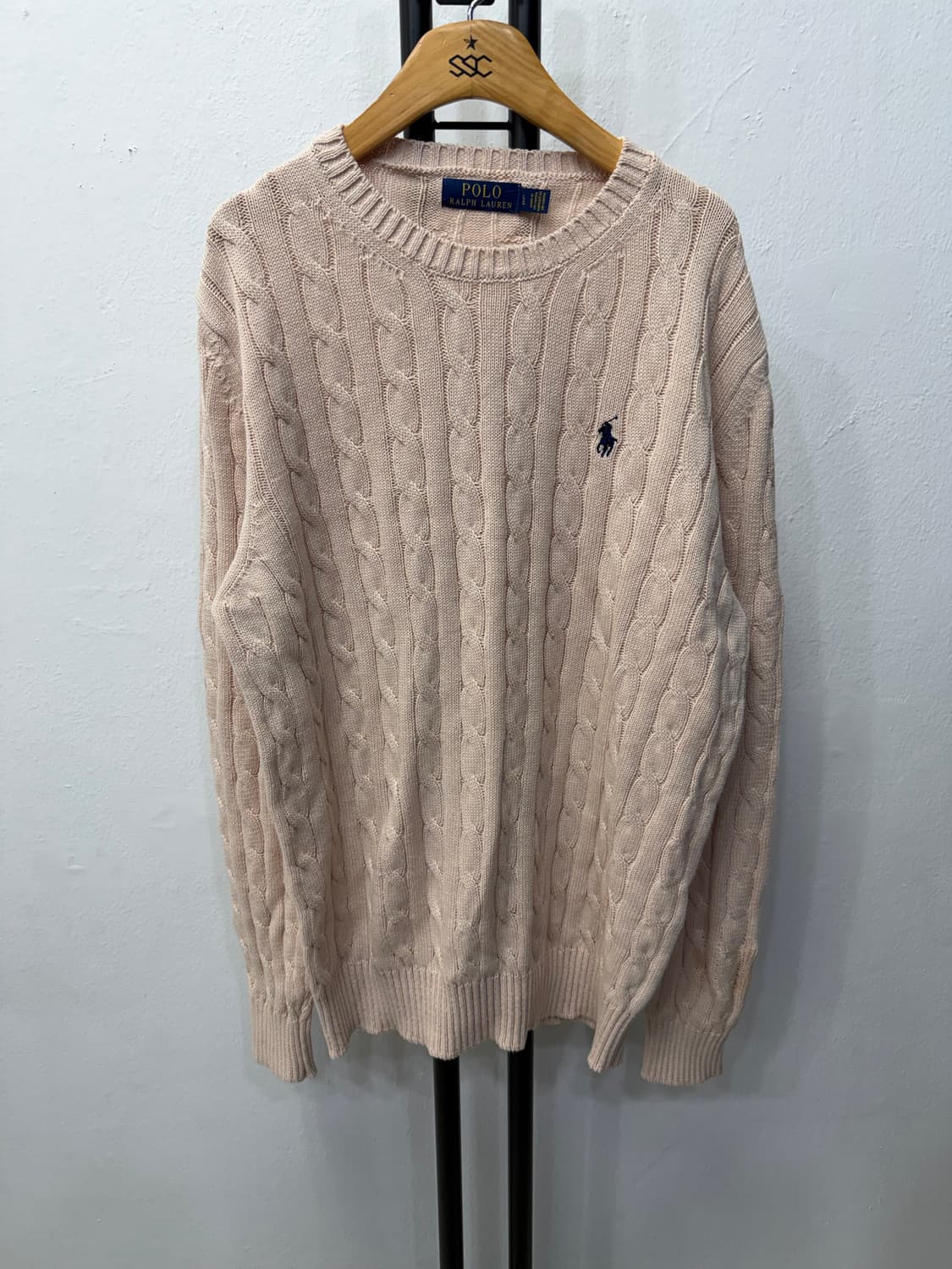 정품) 폴로랄프로렌 남성 케이블 니트 스웨터 L 상품이미지1