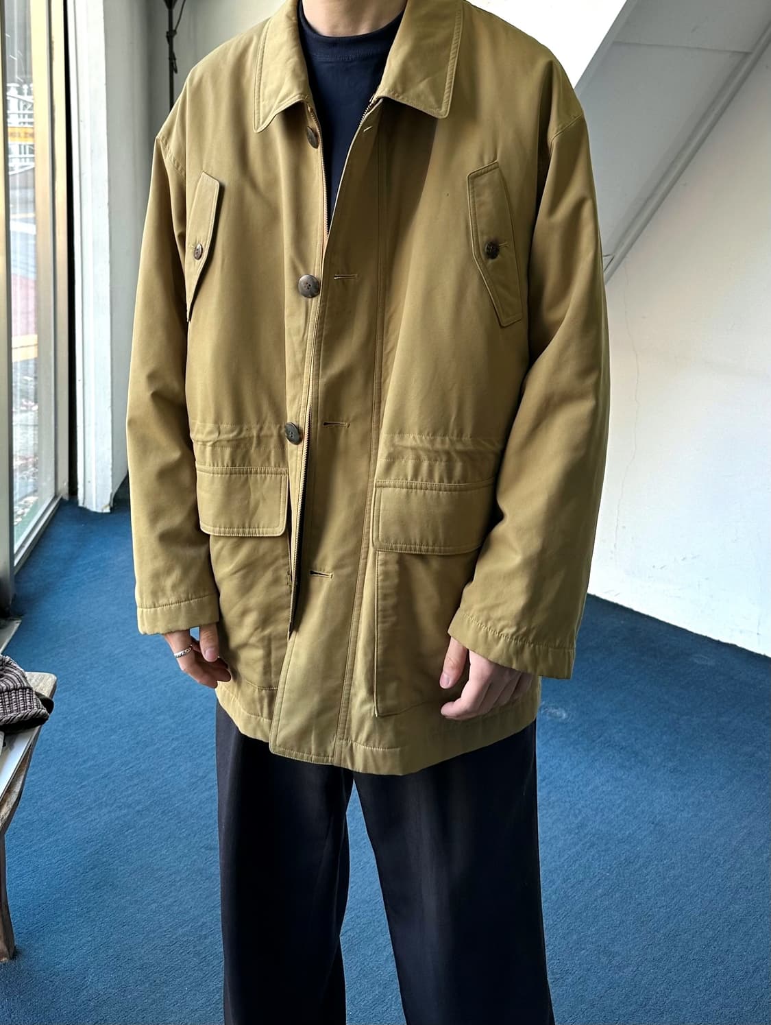 Soft fabric design mil coat 상품이미지5