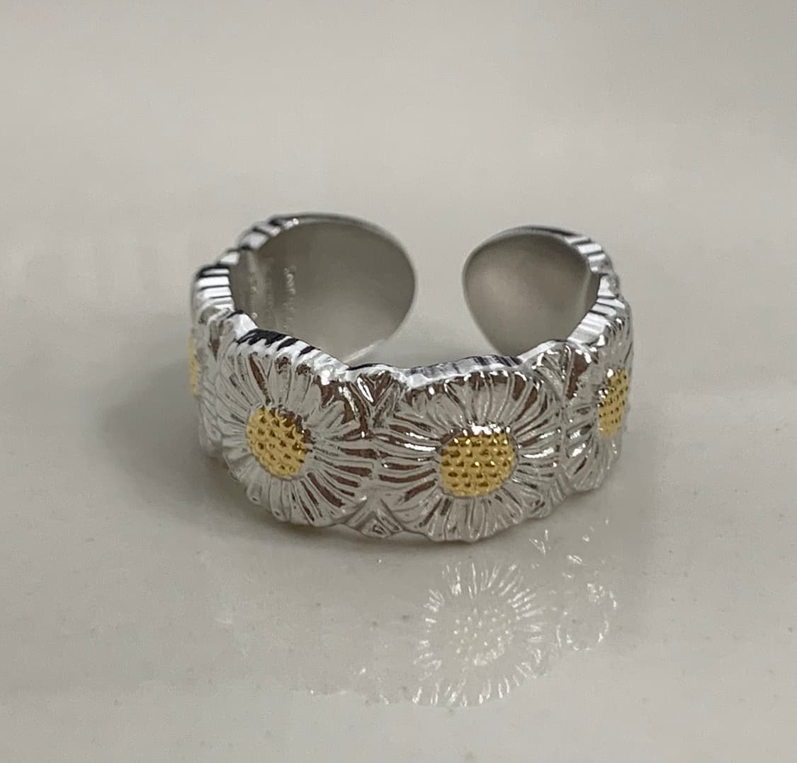 [63호] 부첼라티 블라썸 데이지 실버 링 은반지 상품이미지1