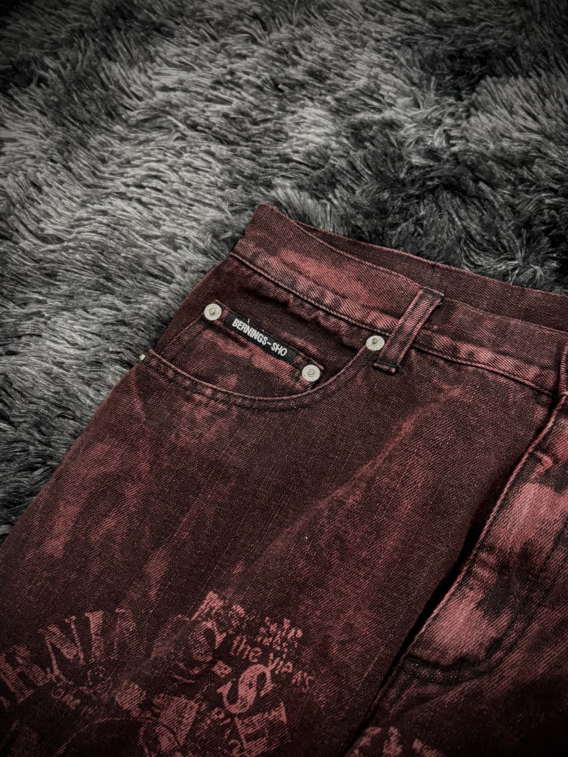 Berning-Sho 펑크 레터링 그런지 팬츠 상품이미지6