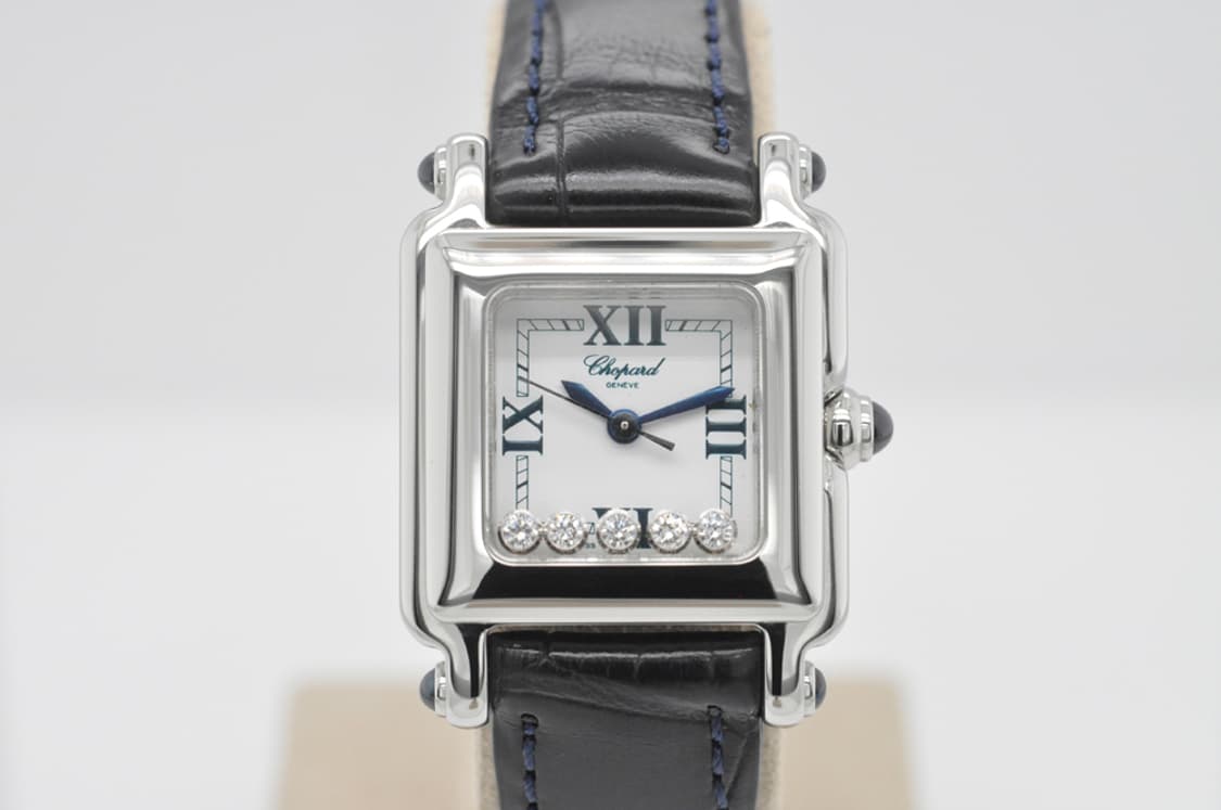 쇼파드 해피스포츠 무빙 다이아몬드 중고명품 손목시계 여성 천연악어가죽 상품이미지3