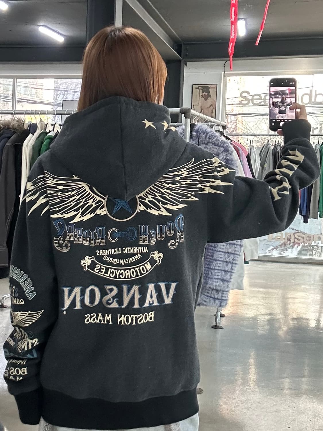 벤슨 벙커힐 블루스타 윙 후드집업 상품이미지1