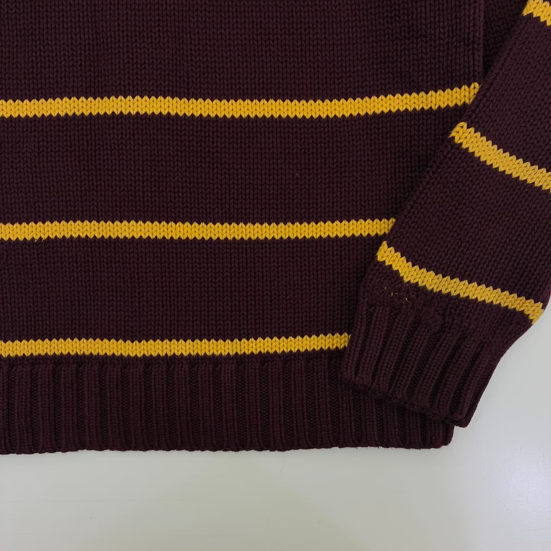 Polo  폴로 랄프로렌 자수 버건디 코튼 스트라이프니트 상품이미지4