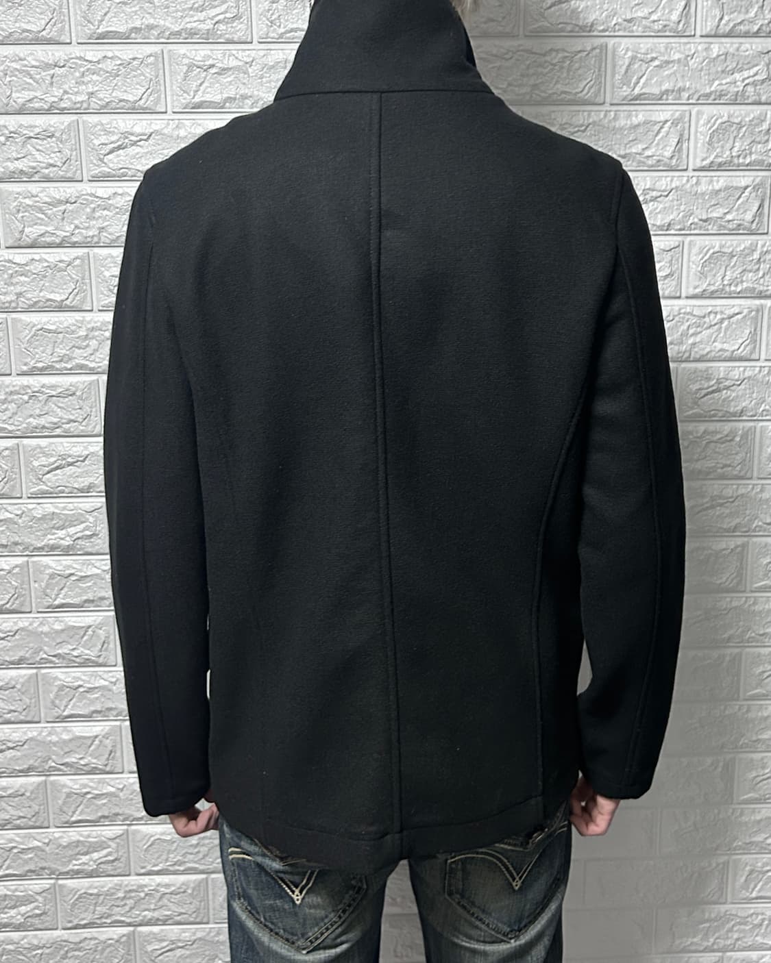 캘빈 클라인 더블 하이넥 울 블렌드 코트 상품이미지3