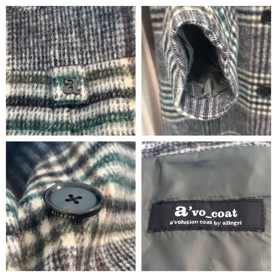 알레그리 울블렌드 더블 체크 롱코트50/105 상품이미지6