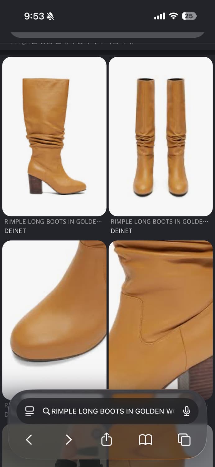 다이닛 롱부츠 브라운 RIMPLE LONG BOOTS IN GOLDEN 상품이미지3