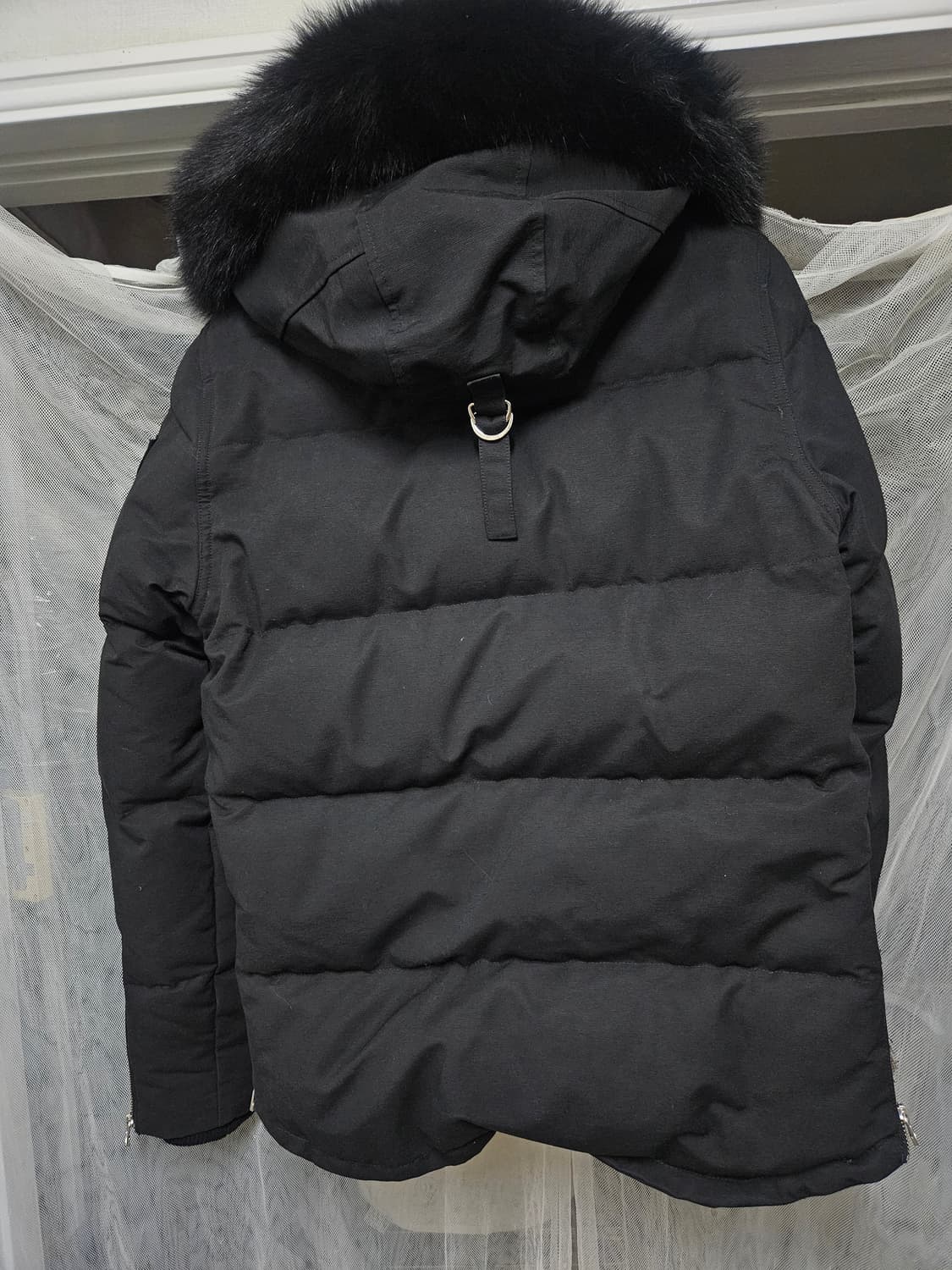 무스너클 쓰리쿼터 블랙퍼 패딩  S/P사이즈 상품이미지2