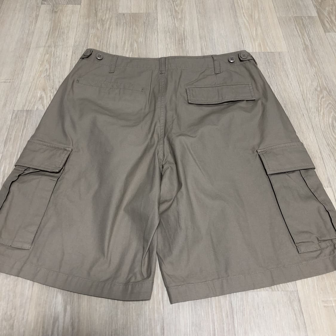 (32) 새상품 무탠다드 MUSINSA 코튼 와이드 카고 쇼츠 베이지 상품이미지9