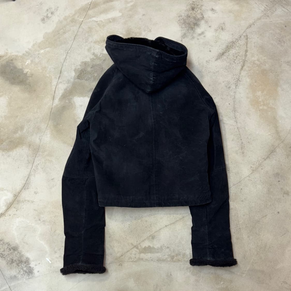 [XL] 00’s Suede Fur Hoodie Jacket 상품이미지2