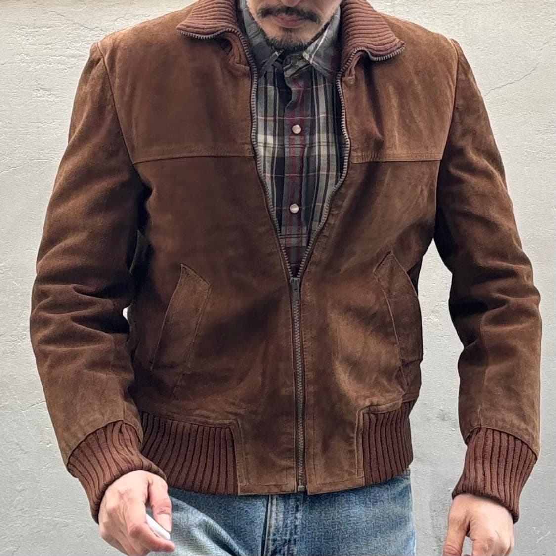 빈티지 그랜드 포드 스웨이드 블루종 상품이미지9