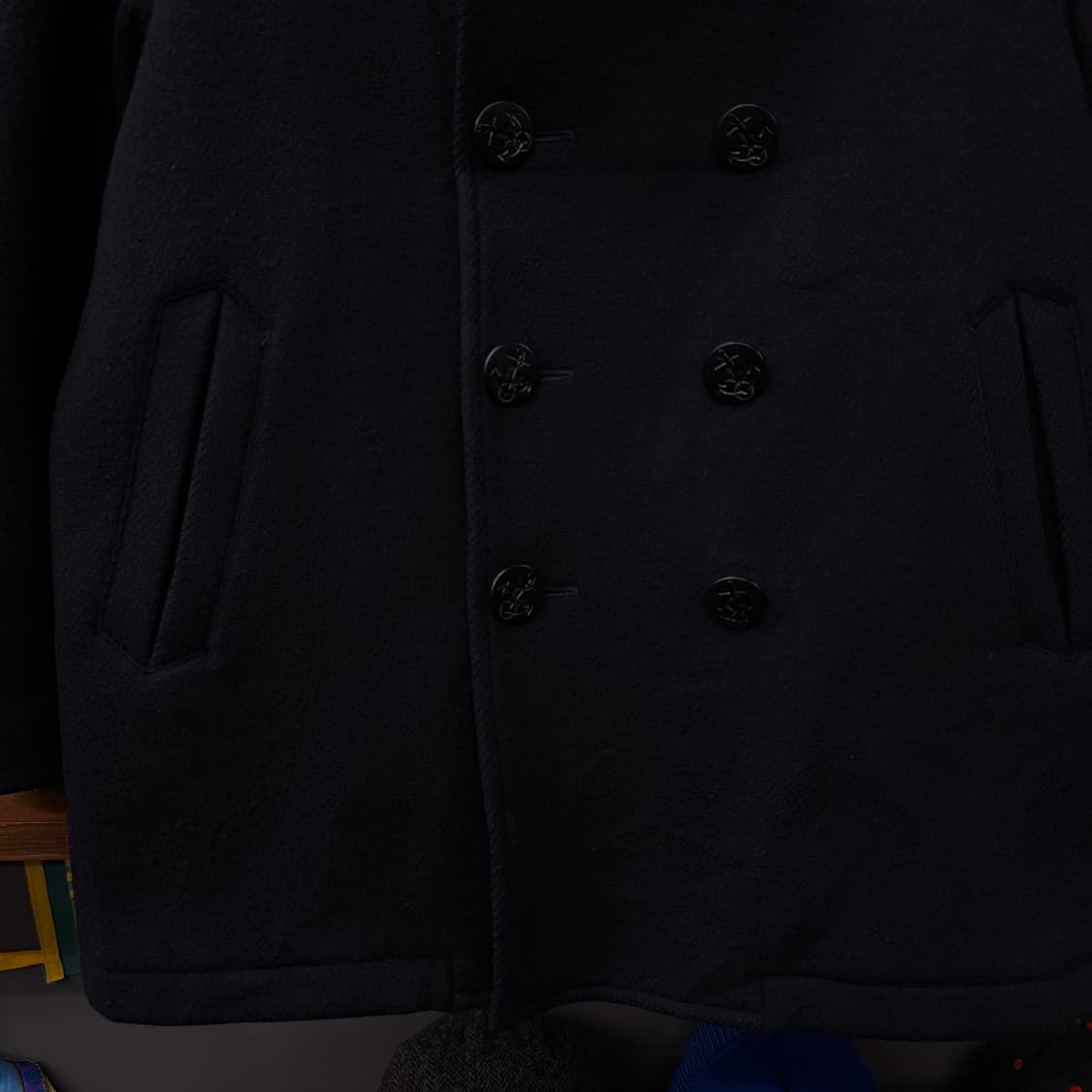 90s McGregor 맥그리거 퀼팅 라이닝 밀리터리 미해군 피코트 상품이미지4