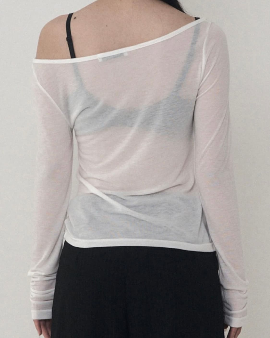 에트오소메 Lettering Logo Boat Neck T-shirt 상품이미지2