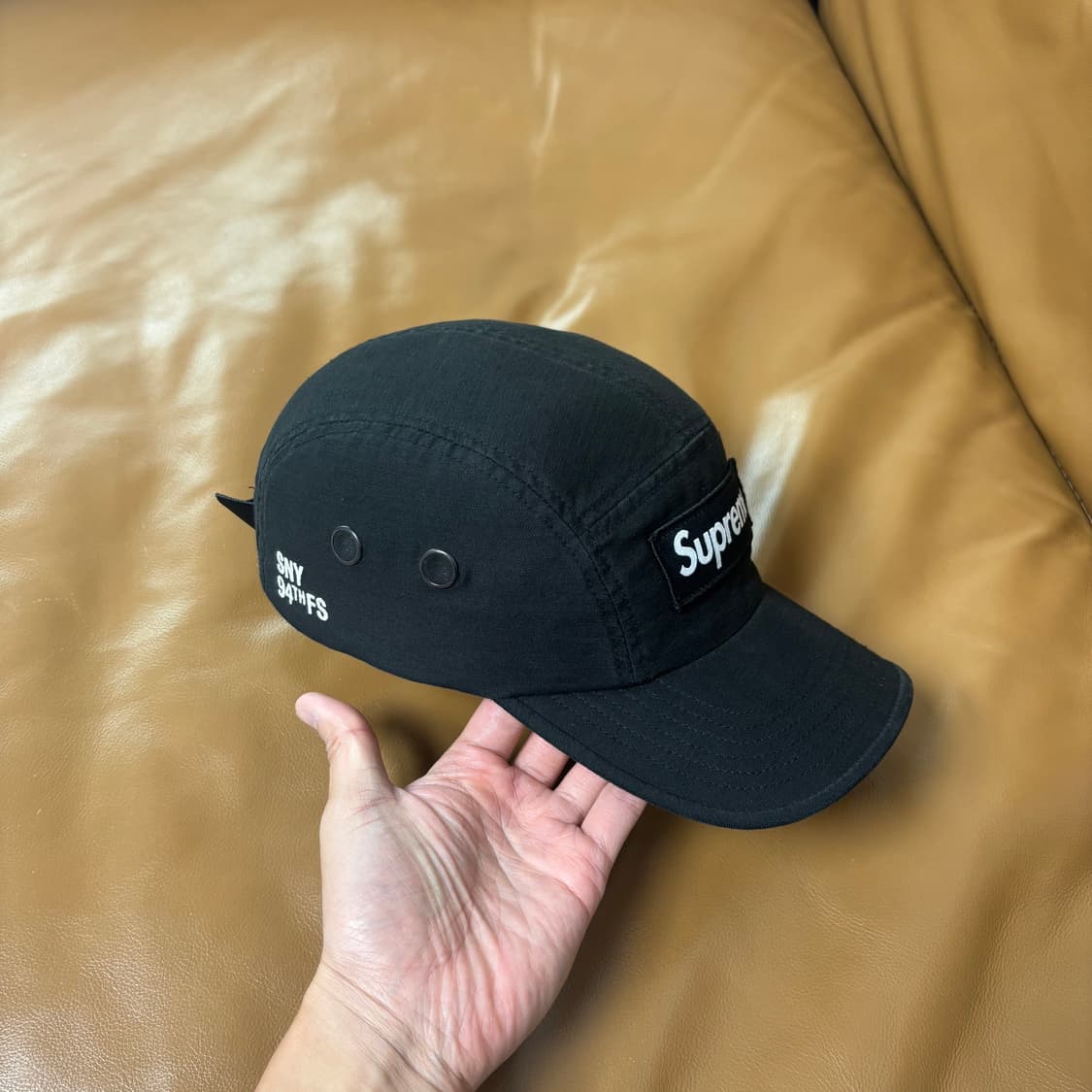 Supreme 슈프림 22fw 밀리터리 워시드 블랙 캠프캡 모자 상품이미지3