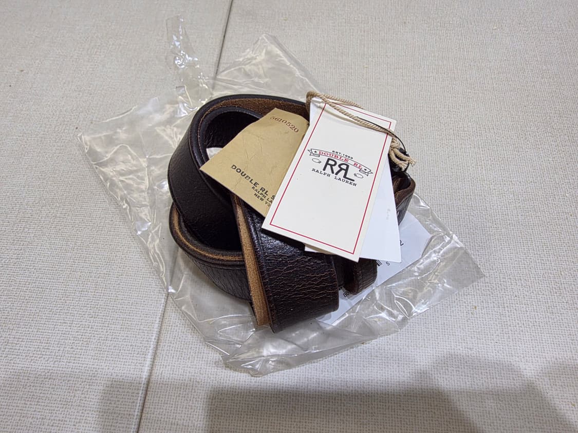 RRL 빈센스 블랙 가죽 벨트 상품이미지1