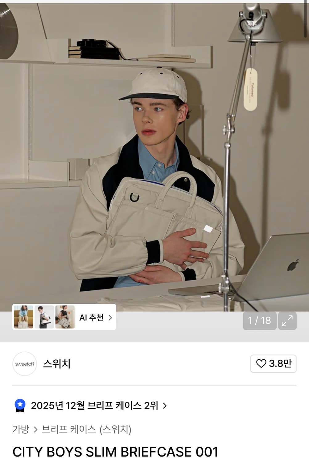 스위치 슬림 브리프케이스 / 001 가방 상품이미지1