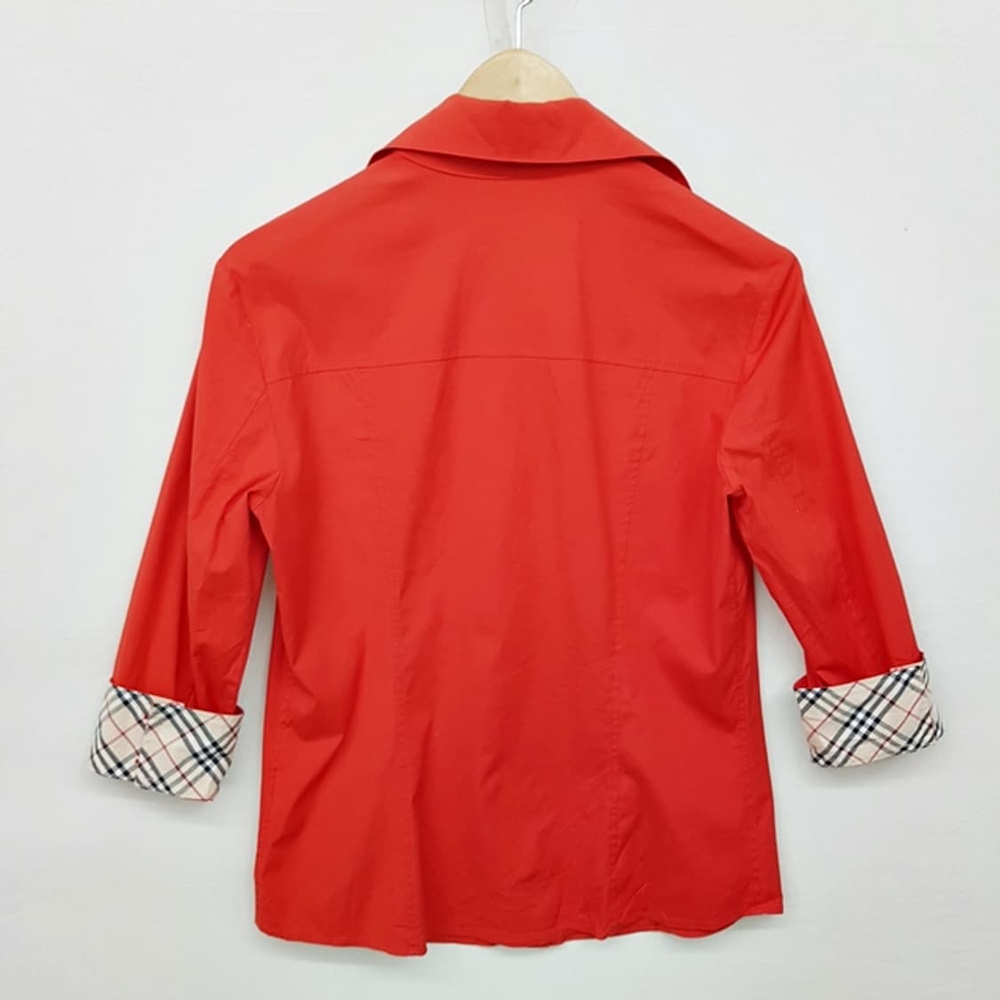 BURBERRY 버버리 런던 스판 셔츠 레드 상품이미지4