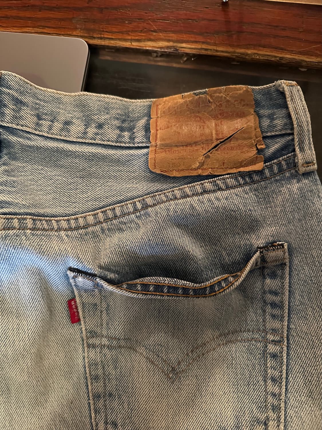 80s USA 빈티지 리바이스 501 셀비지 데님 팬츠 상품이미지6