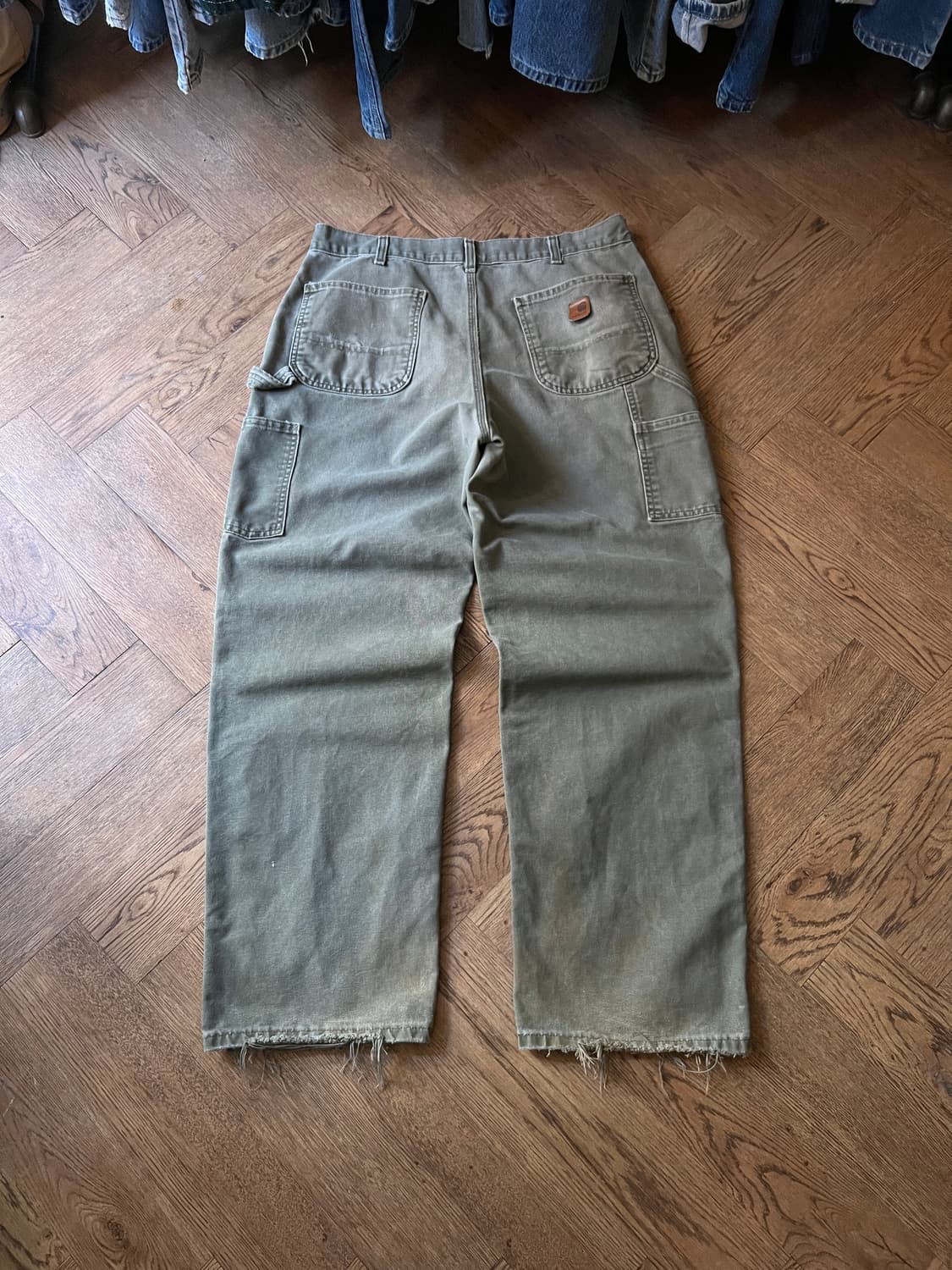 [34]칼하트 USA 모스그린 싱글니 워크팬츠 상품이미지2