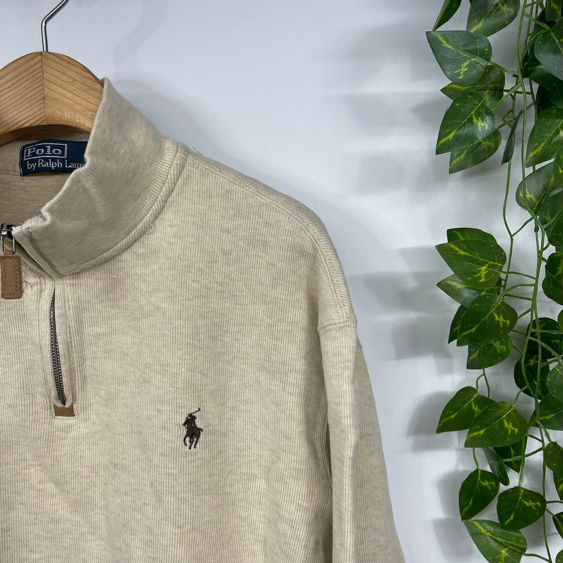 [폴로] 랄프로렌 하프집업 맨투맨 베이지 (XL) 상품이미지2