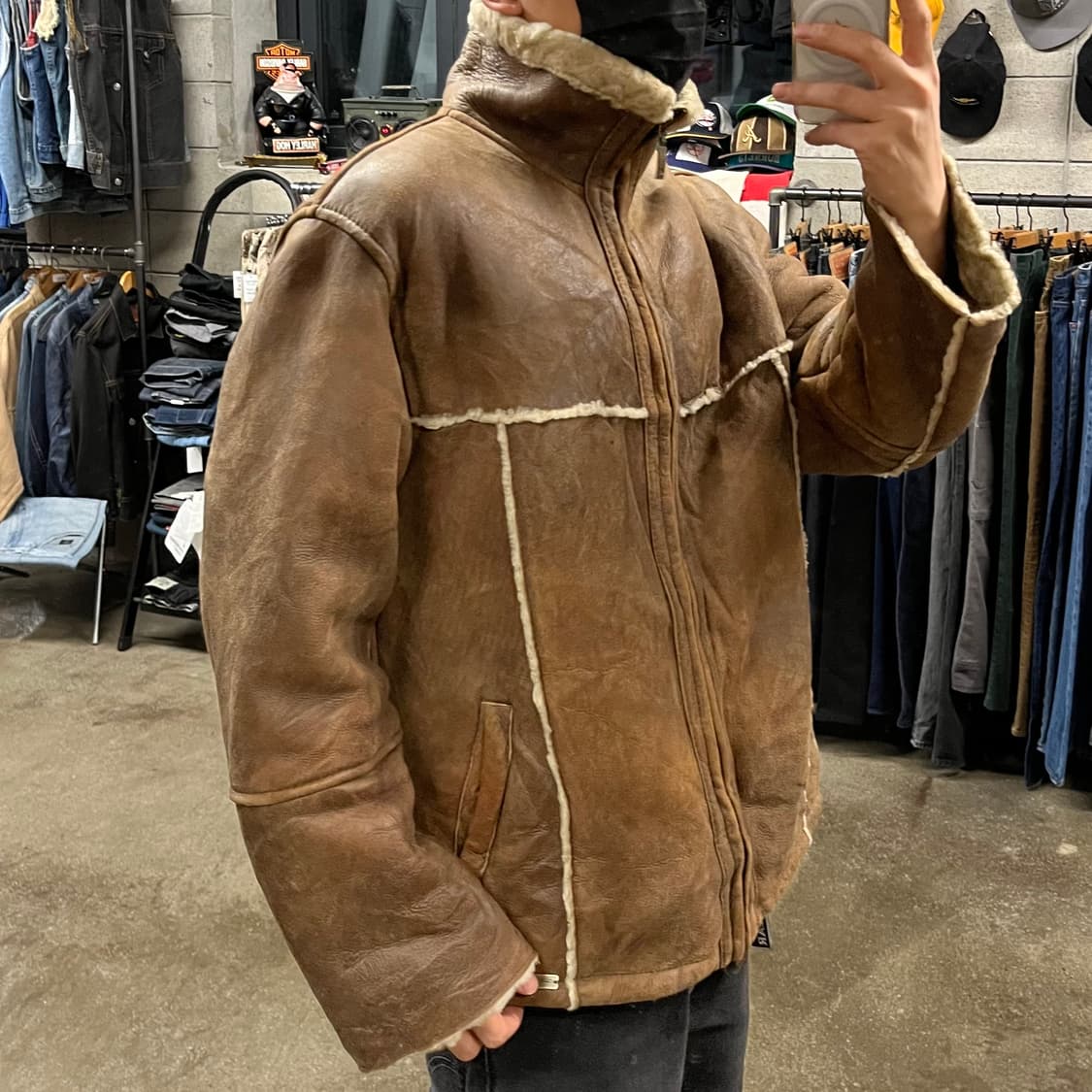 카멜 액티브 싱글 양가죽 무스탕 (105) 상품이미지2