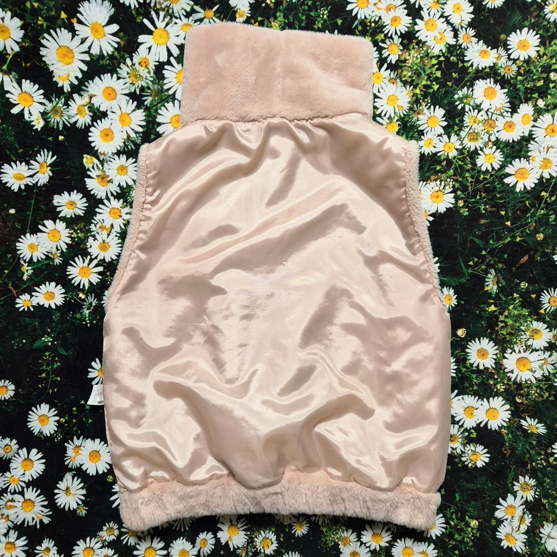 NANING9 인조퍼 하이넥 베스트 여성 F 상품이미지4