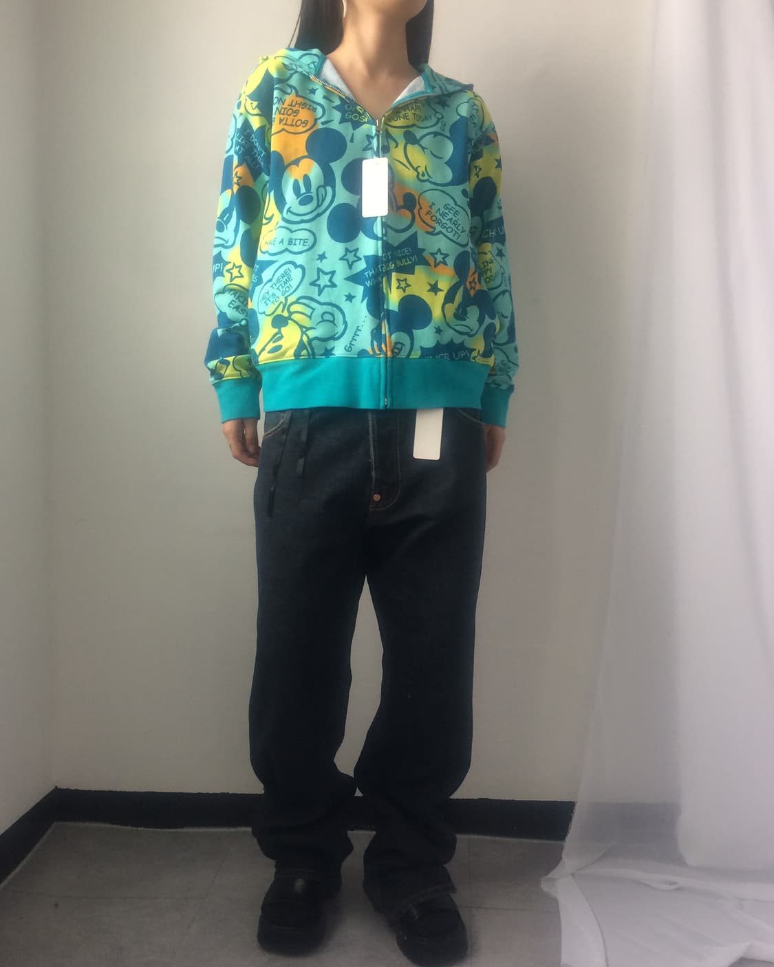 Disney Mickey pattern hood zip up 상품이미지5
