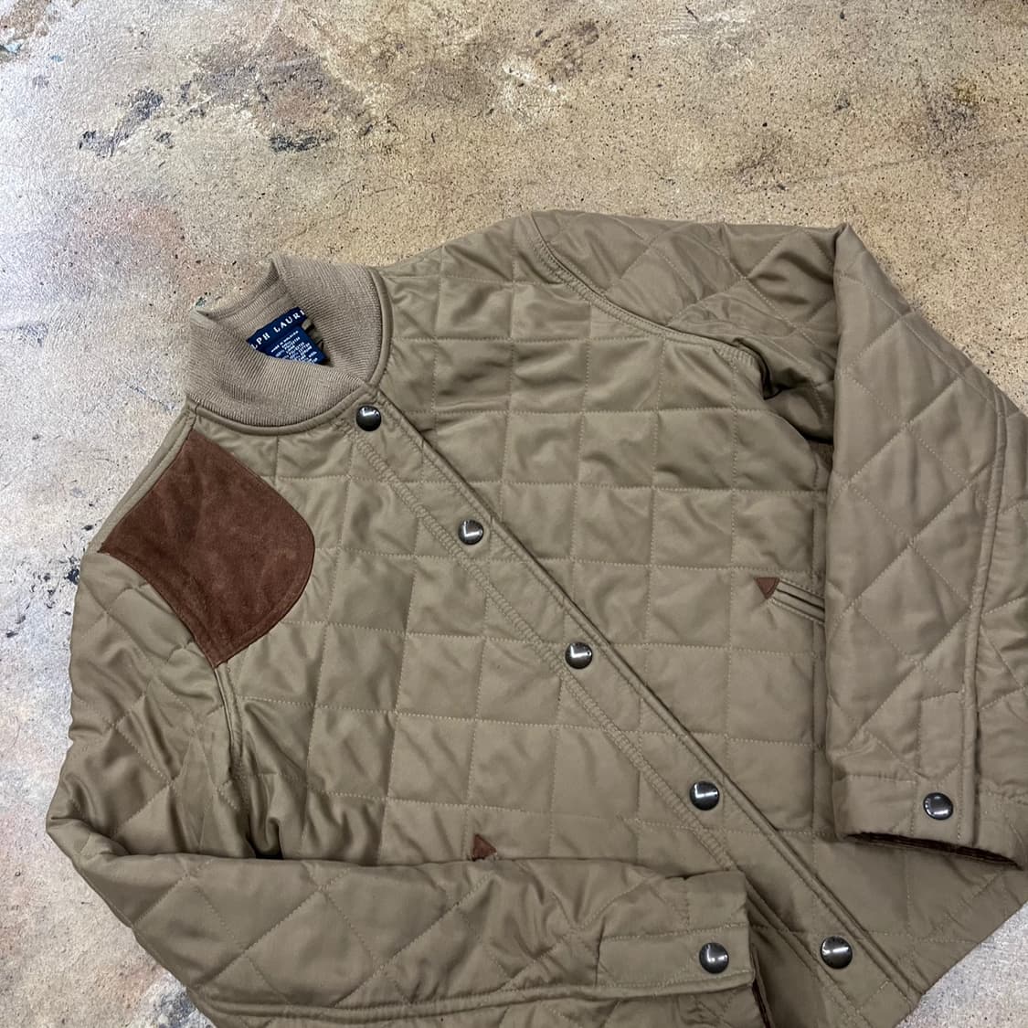 [정품/S] 폴로 랄프로렌 퀼팅 자켓 카키 b16 상품이미지1