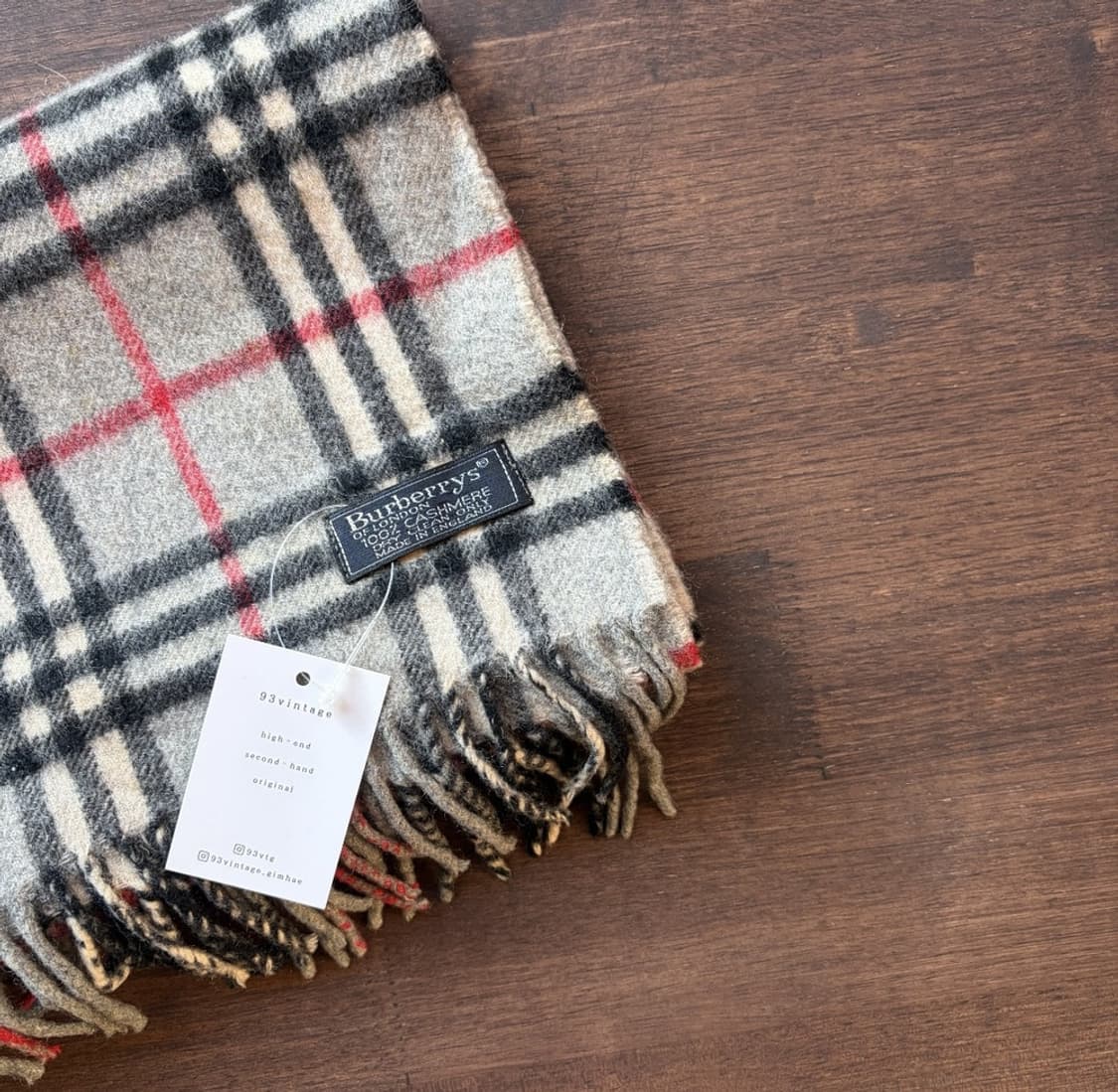 15375 - 버버리 그레이 노바 체크 캐시미어 머플러 (캐시미어 100 상품이미지3