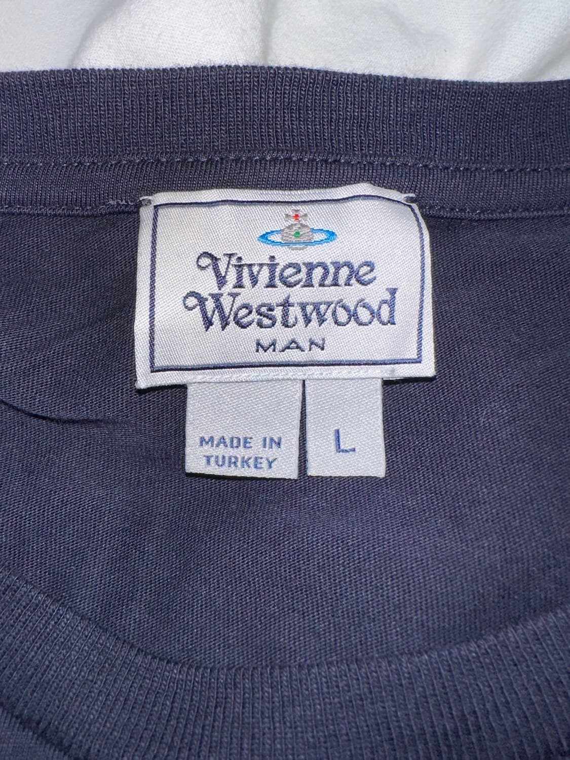 비비안웨스트우드 남자 반팔티 - NAVY 상품이미지3