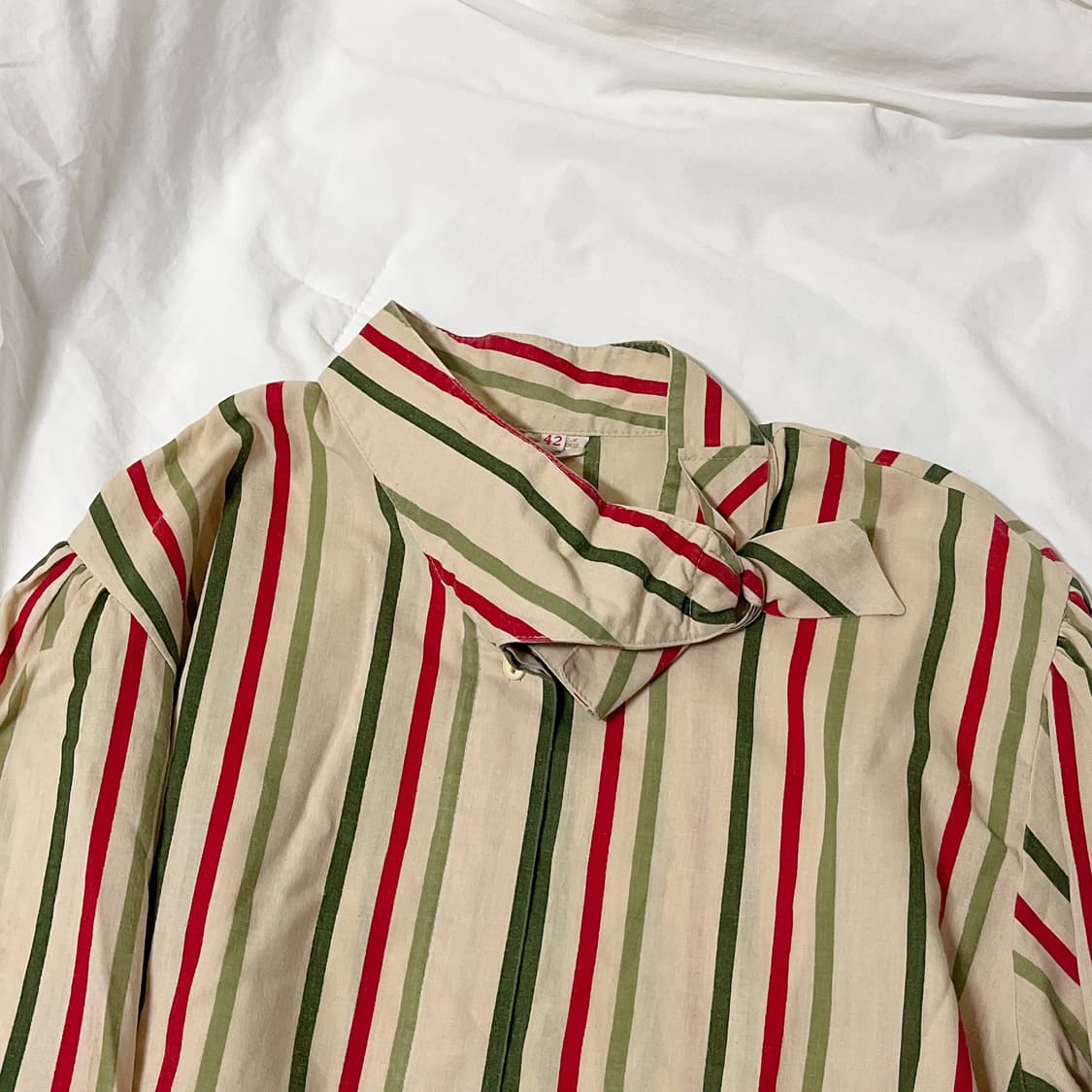 빈티지 ) 컬러스트라이프 베이지 블라우스 상품이미지1