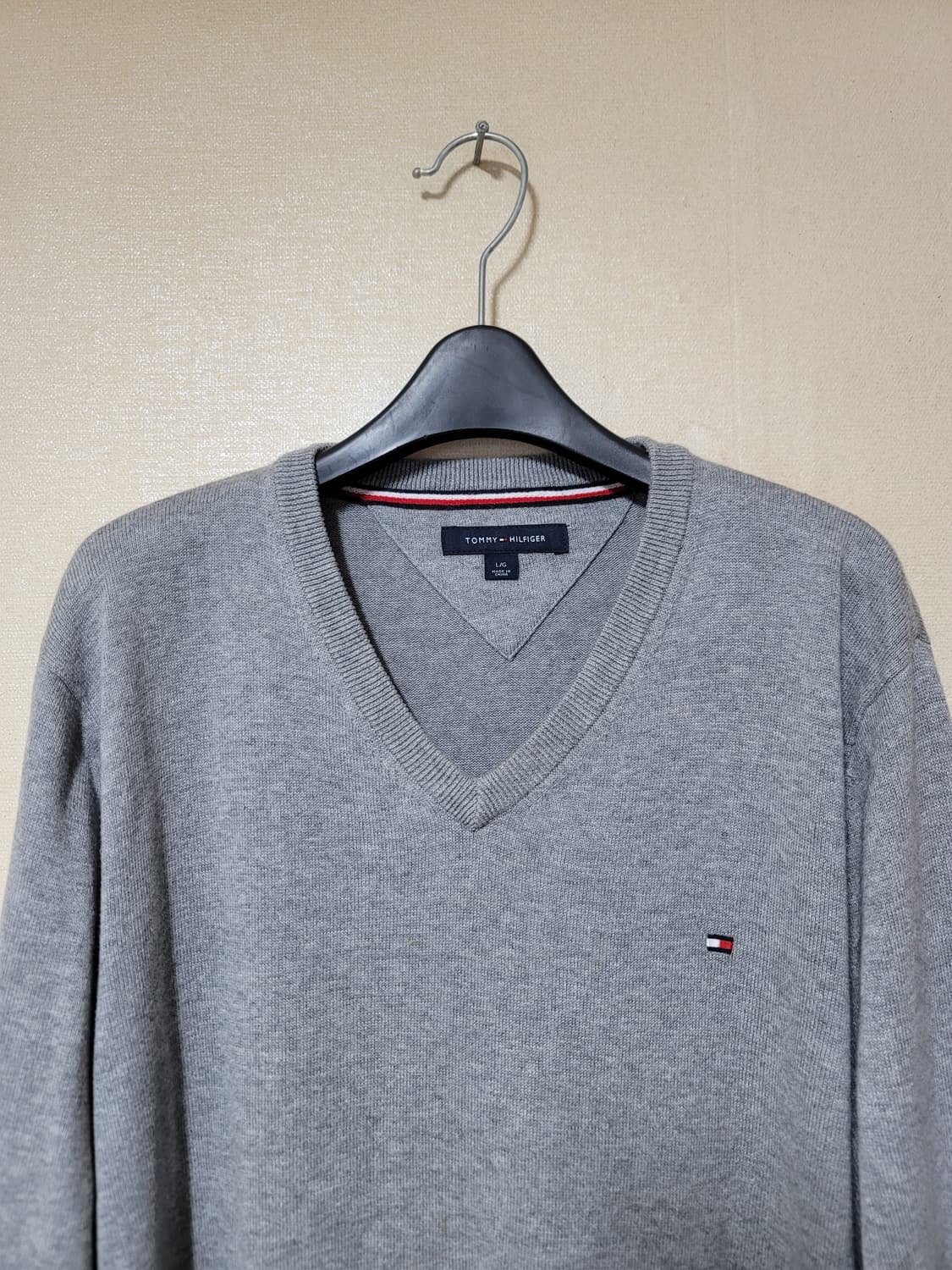 타미힐피거 브이넥 코튼니트 상품이미지2
