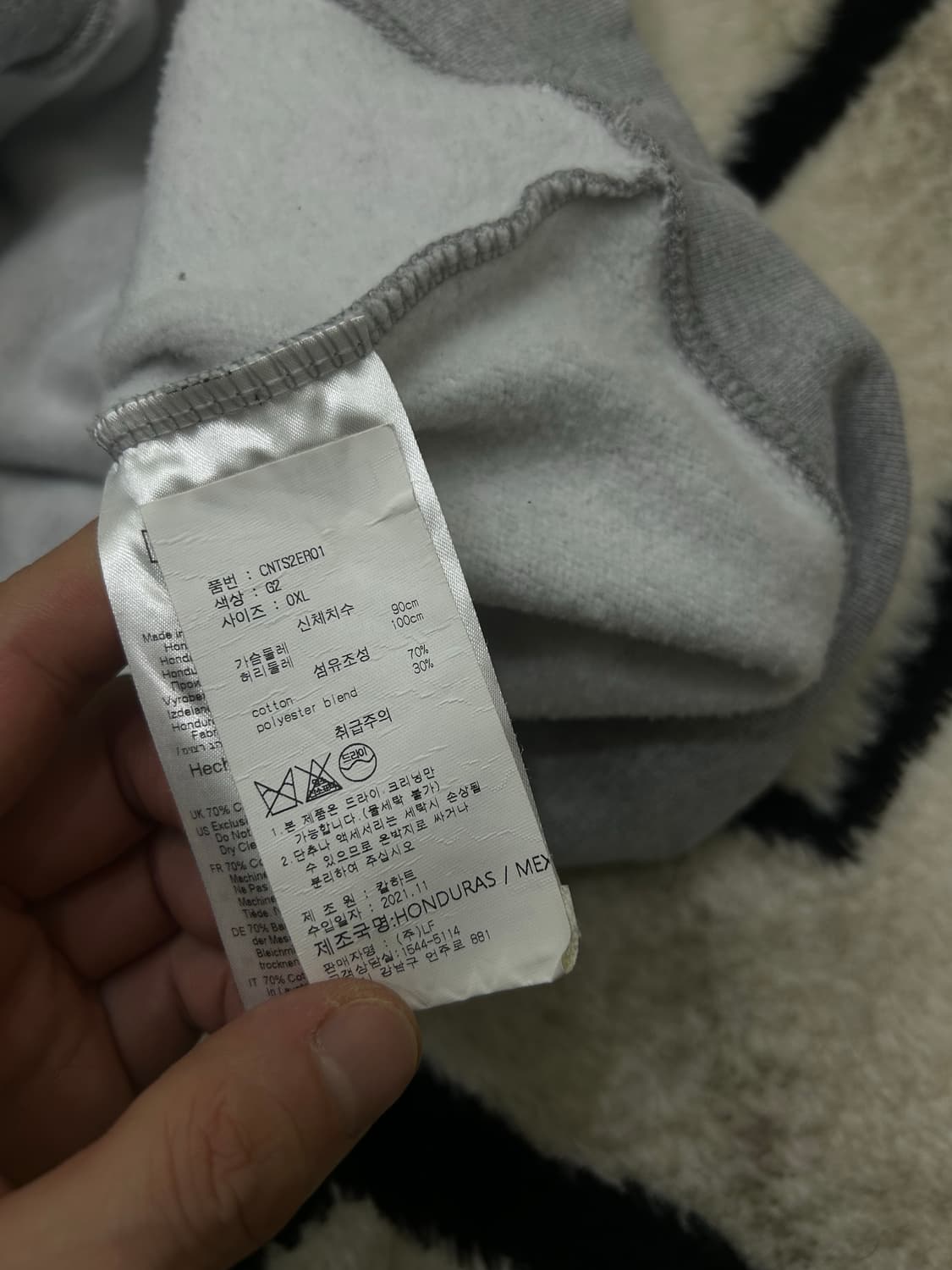 [XL]칼하트 미드웨이트 루즈핏 후드/그레이/기모 상품이미지7