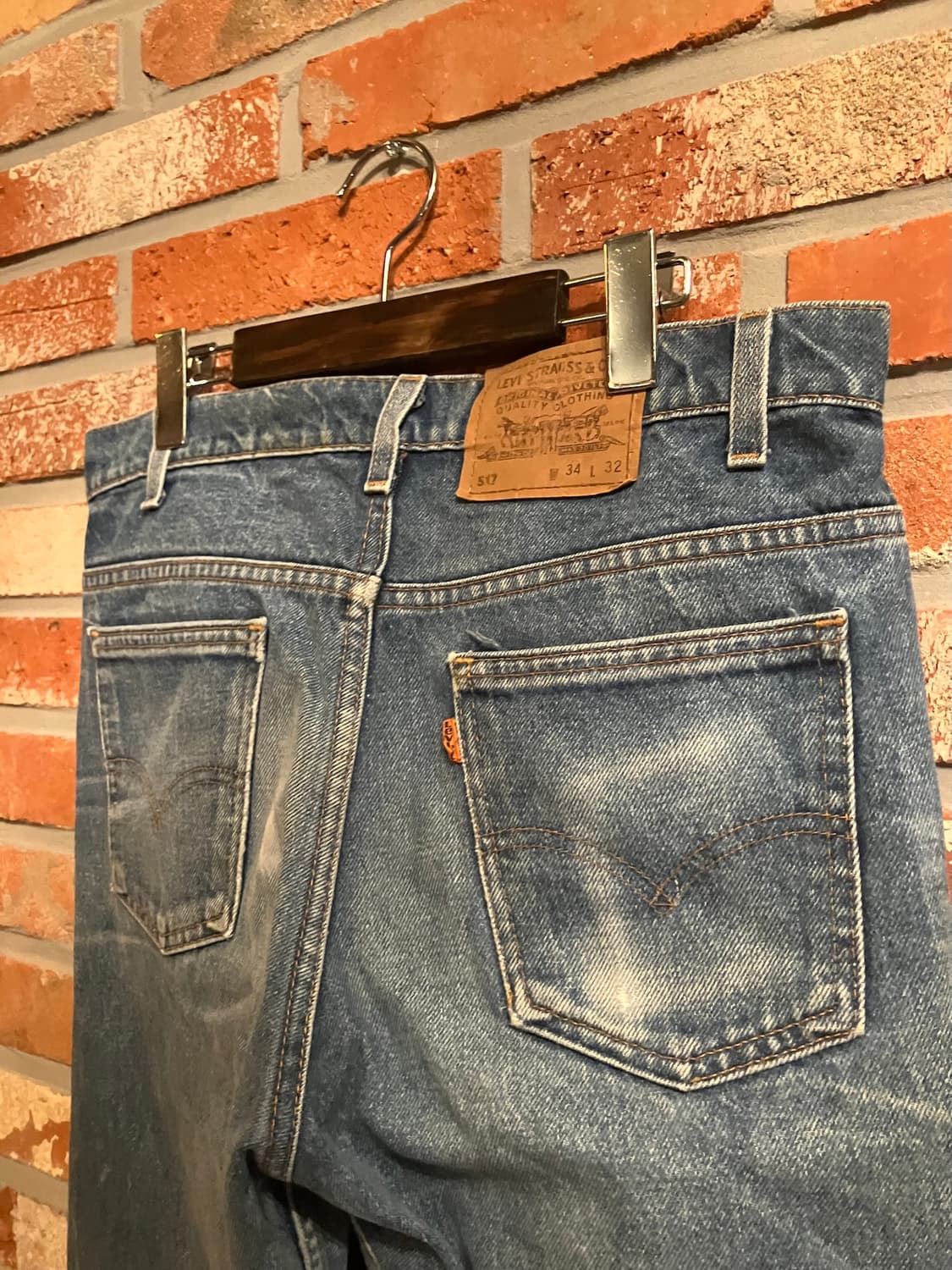 90s USA 빈티지 리바이스 517 오렌지탭 부츠컷 데님 팬츠 상품이미지6