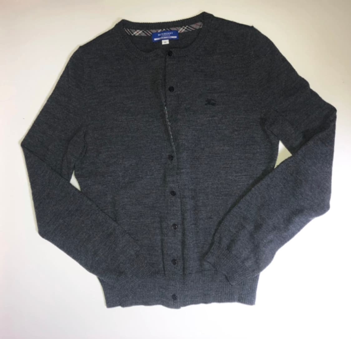 정품/ 버버리 기마로고 가디건 38 블루라벨 상품이미지3